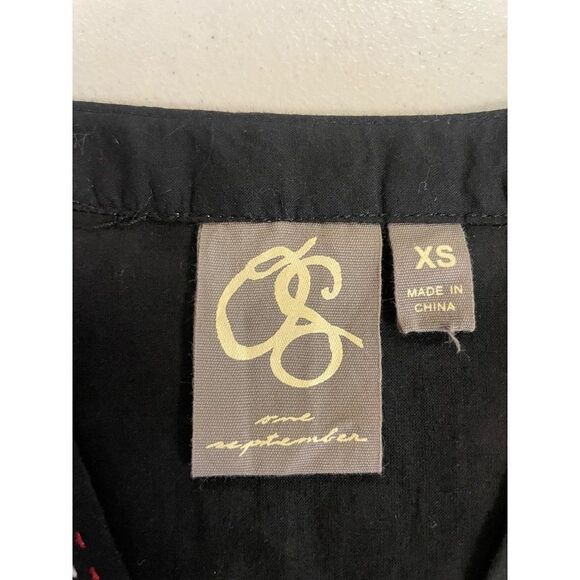 Anthropologie One September Fringe Embroidered Top Size XS - Picture 6 of 6